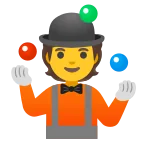 Emoji Persona haciendo malabares en Google