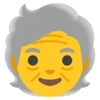 Emoji Persona mayor en Google