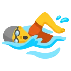 Person Swimming emoji on Google