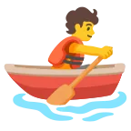Person Rowing Boat emoji on Google