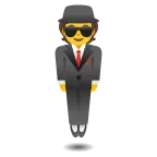 Person in Suit Levitating emoji on Google