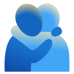 Emoji Personas abrazándose en Google