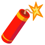 Firecracker emoji on Google