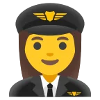 Emoji Piloto mujer en Google