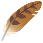 Feather emoji on Google