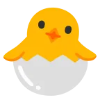 Hatching Chick emoji on Google