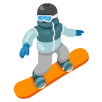 Emoji Practicante de snowboard en Google
