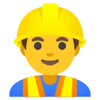 Emoji Profesional de la construcción hombre en Google
