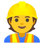 Construction Worker emoji on Google