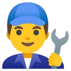 Man Mechanic emoji on Google