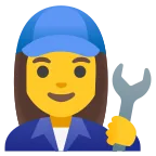 Woman Mechanic emoji on Google