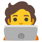 Emoji Profesional de la tecnología en Google