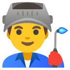 Man Factory Worker emoji on Google