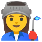 Woman Factory Worker emoji on Google