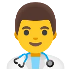 Emoji Profesional sanitario hombre en Google