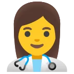 Woman Health Worker emoji on Google