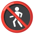 No Pedestrians emoji on Google