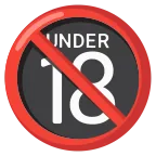 No One Under Eighteen emoji on Google