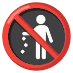 No Littering emoji on Google