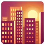 Sunset emoji on Google