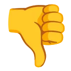 Thumbs Down emoji on Google
