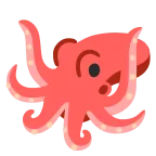 Octopus emoji on Google