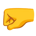 Emoji Puño hacia la izquierda en Google
