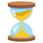Emoji Reloj de arena con tiempo en Google