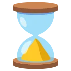 Emoji Reloj de arena sin tiempo en Google