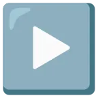 Play Button emoji on Google