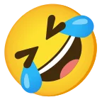 Emoji Revolcándose de risa en Android