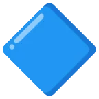 Large Blue Diamond emoji on Google
