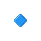 Emoji Rombo azul pequeño en Google