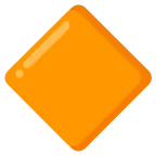 Large Orange Diamond emoji on Google