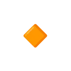 Emoji Rombo naranja pequeño en Google