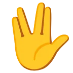 Emoji Saludo vulcano en Google