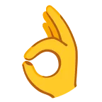 Emoji Señal de aprobación con la mano en Android