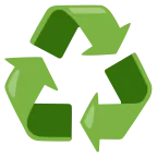 Emoji Símbolo de reciclaje en Google