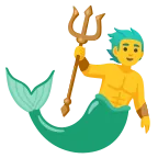 Emoji Sirena hombre en Google