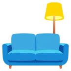 Emoji Sofá y lámpara en Google