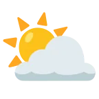 Sun Behind Cloud emoji on Google