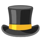 Top Hat emoji on Google