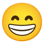 Emoji Sonrisa con dientes en Android