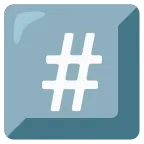 Emoji Teclas: # en Google