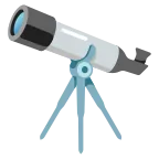 Telescope emoji on Google