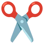 Scissors emoji on Google