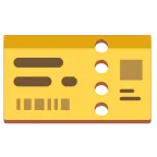 Ticket emoji on Google