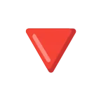 Red Triangle Pointed Down emoji on Google