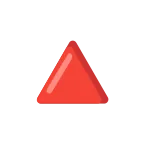 Emoji Triángulo rojo hacia arriba en Google
