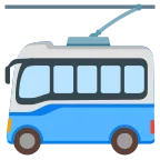 Trolleybus emoji on Google
